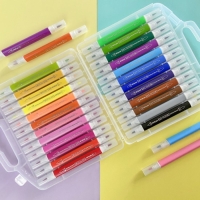 Фломастеры-кисточки 24 цвета BLACK EXCELLENCE, в пластиковом пенале, МИКС Фломастеры-кисточки 24 цвета BLACK EXCELLENCE, в пластиковом пенале, МИКС