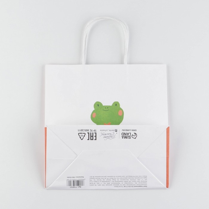 Пакет подарочный, упаковка, &laquo;Просто будь&raquo;, 22 х 22 х 11 см