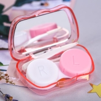 Контейнер для линз с зеркалом "Фламинго" Контейнер для линз с зеркалом "Фламинго"