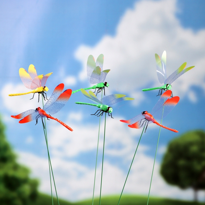 Штекер Штекер "Стрекоза Сенди" 14х9см/45см, набор 6шт, МИКС