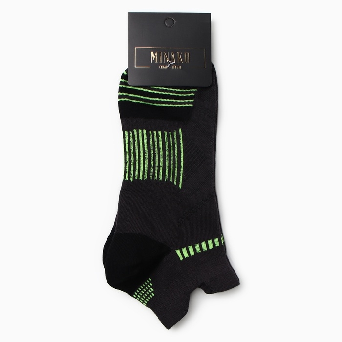 Носки мужские MINAKU укороченные, размер 38-45, цвет тёмно-серый