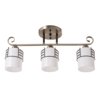 Люстра "Кипр" 3х40Вт Е27 латунь/черный 52х26х26см