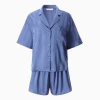 Пижама женская (рубашка и шорты) KAFTAN "Полоса" р.44-46, синий Пижама женская (рубашка и шорты) KAFTAN "Полоса" р.44-46, синий