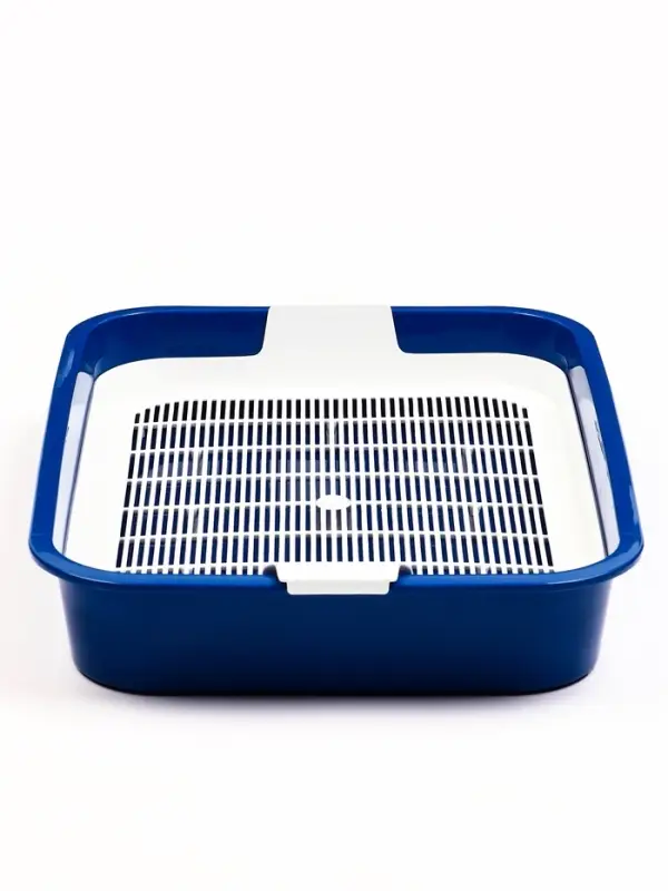 Туалет "Белла мини" для кошек, с сеткой, 35 х 26  х 6 см, Синий