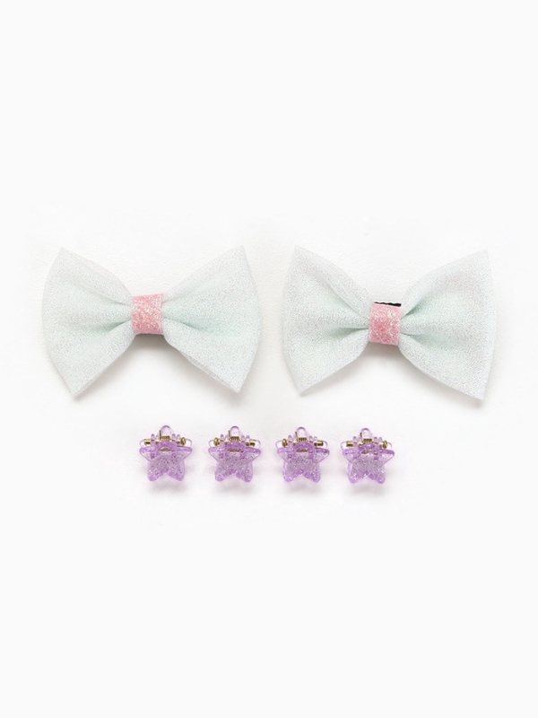 Бант для волос 2 шт, крабики &laquo;Милашке&raquo;, 8 х 12,5 см