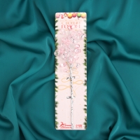 Новогодняя ветка декоративная &laquo;Зимнее волшебство. Хрустальная сказка&raquo;, пластик, 23 см, овал розовый