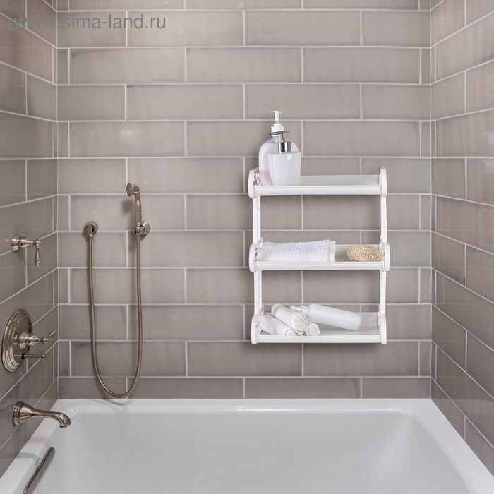 Полка навесная 3-х ярусная, 32&times;17.2&times;42 см, МИКС