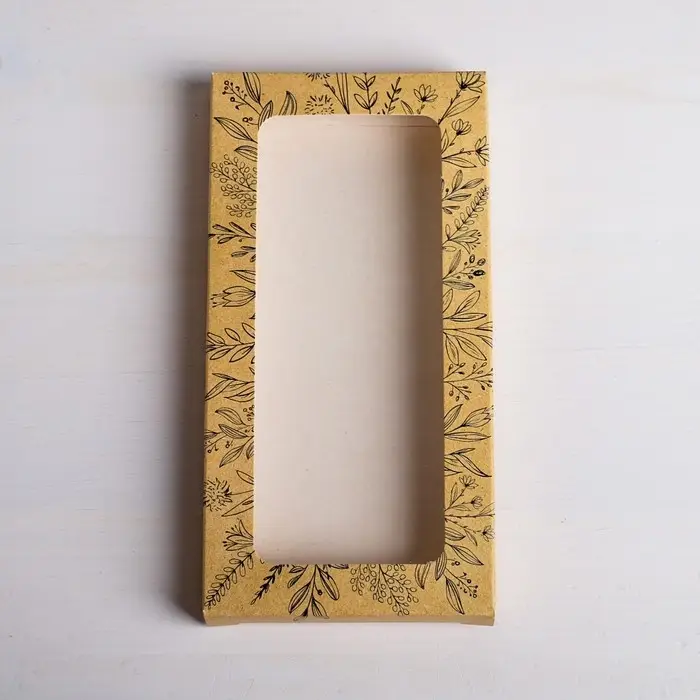 Коробка для шоколада, кондитерская упаковка &laquo;Pleasure&raquo;, с окном, 17.3 х 8.8 х 1.5 см