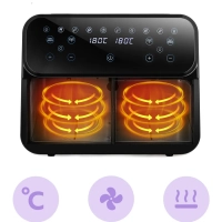 Аэрогриль электрический с 2 поддонами 9 литров 2400 Вт