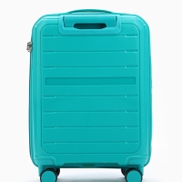 Чемодан 20", PP, 38*22*56, отд на молнии, код замок, 4 колеса, зеленый