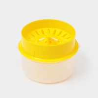 Сепаратор-соковыжималка с контейнером Доляна &laquo;Солнышко&raquo;, 2 в 1, пластик, 13&times;10 см, 600 мл, жёлтый