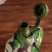 Фляга &laquo;Командор&raquo;, пластик 1 л, камуфляж зеленый