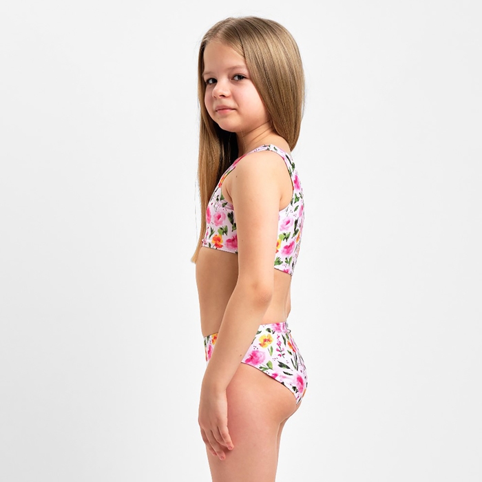 Купальник детский KAFTAN Купальник детский KAFTAN "Цветы", рост 122 см, розовый