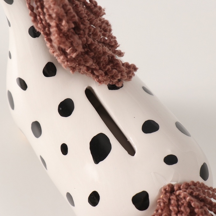 Копилка керамика Копилка керамика "Лошадка-брюнетка в горошек" 16х6,5х15,4 см