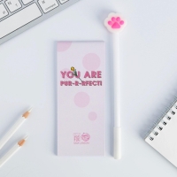 Набор &laquo;8 марта: С 8 мур-р-рта&raquo;: блокнот 32 листа A7 и ручка пластик