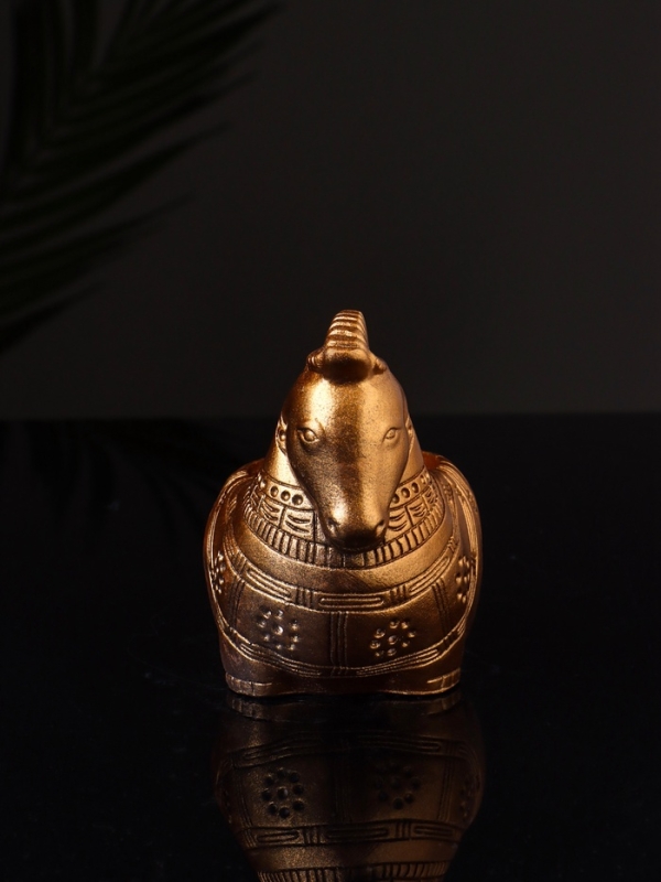 Кашпо "Лошадка с орнаментом" 8х9х6 см, бронза