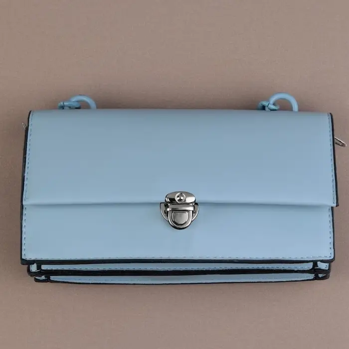 Застёжка для сумки, 2.5&times;2.5 см, цвет серебряный