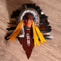 Маска "Индеец Ахига" 15х6х20 см, МИКС Маска "Индеец Ахига" 15х6х20 см, МИКС