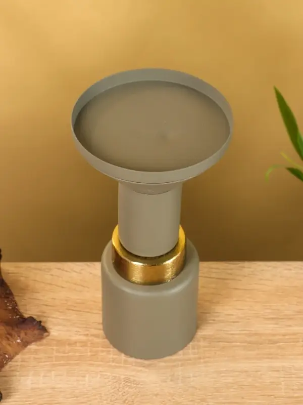 Подсвечник на 1 свечу текстурный &laquo;Графитовый&raquo;, 10.5&times;10.5&times;19.5 см