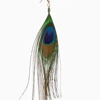 Серьги "Павлин" 5х12 см