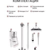 Пылесос вертикальный беспроводной VSS1800, 3 щетки, стойка