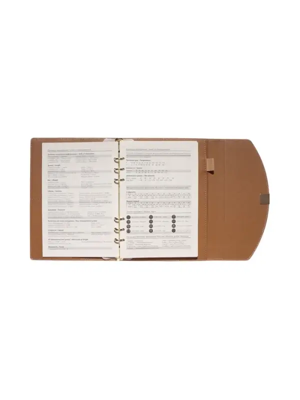 Органайзер на кольцах, A5, с клапаном, 80л, линия, к/зам, Розовый