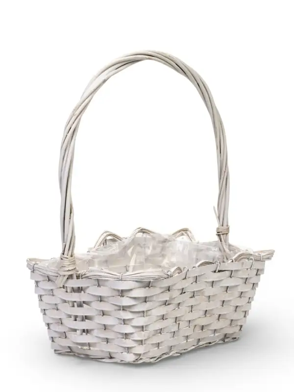 Набор корзин 3 шт, 39х20х14, 26х17х13, 21х13х11  лоза белый