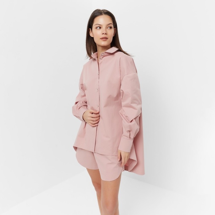 Костюм женский (рубашка, шорты) MINAKU: Oversize цвет тёмно-розовый, размер 42 Костюм женский (рубашка, шорты) MINAKU: Oversize цвет тёмно-розовый, размер 42