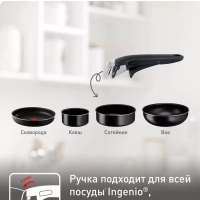 Набор посуды Ingenio Black 04238830 со съемной ручкой