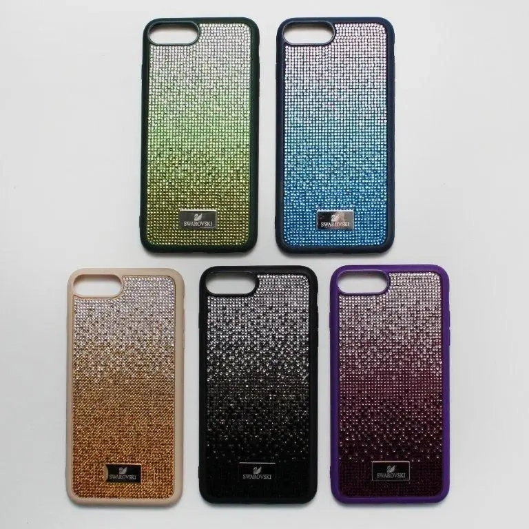 Чехол iPh 8 Plus Swarovski амбре NEW