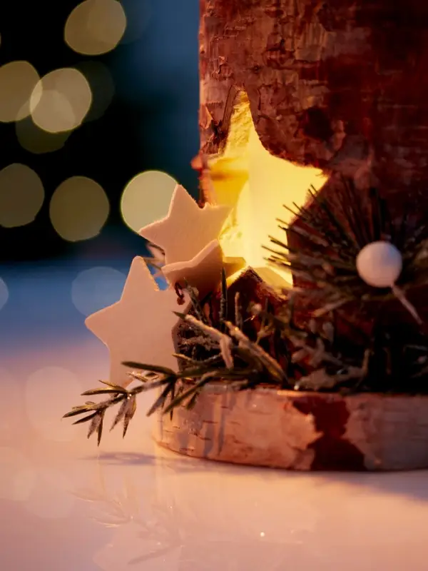 Светодиодная фигура деревянная &laquo;Декоративный пень&raquo;, 1 LED, от батареек AAAx2, свечение тёплое белое