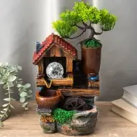 Фонтан "Домик под деревом" 32х15х13 см (с подсветкой)