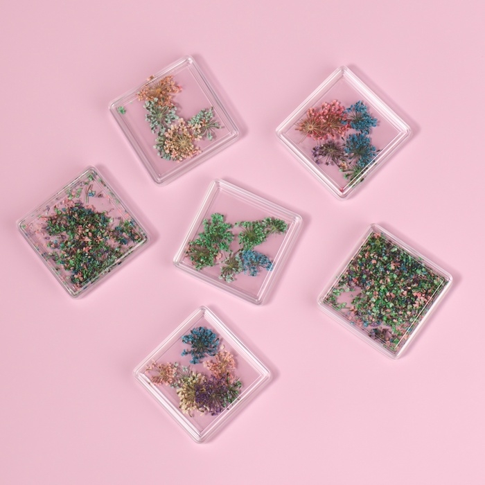 Сухоцветы для декора ногтей, в футляре, вид МИКС Сухоцветы для декора ногтей, в футляре, вид МИКС