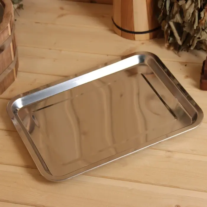 Поддон-испаритель для соляного брикета, нержавеющая сталь, 36х27см, 0,7мм