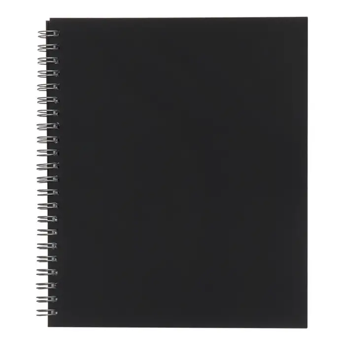 Тетрадь на гребне A5 96 листов в клетку Calligrata Чёрная, пластиковая обложка, блок офсет