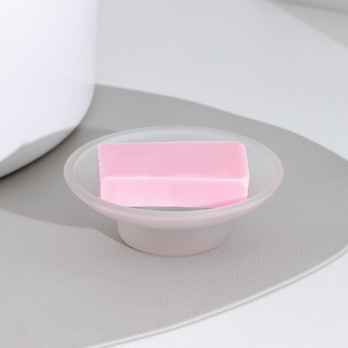 Мыльница стеклянная, 10,7&times;10,7&times;3,7 см, матовая