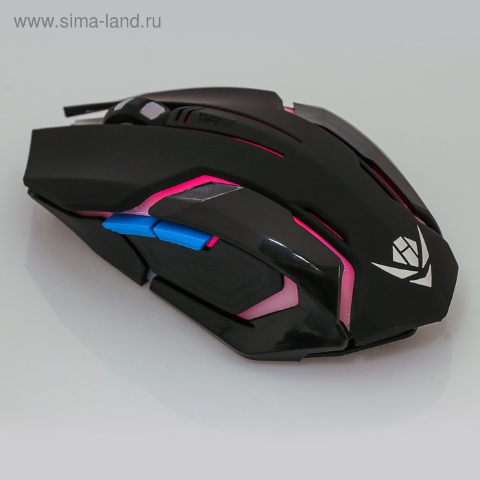 Мышь Nakatomi MROG-20UR Gaming, игровая, беспроводная, аккумуляторная, USB, чёрная