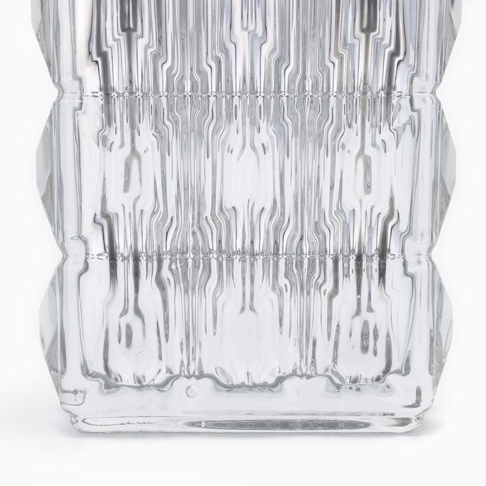 Ваза для цветов &laquo;Монарда&raquo; из стекла, серебро 25&times;13,5&times;9,5 см