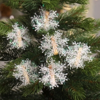 Прищепки для декора «Снежинки» белые, 6 шт. Прищепки для декора «Снежинки» белые, 6 шт.