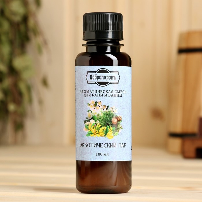 Ароматизатор для бани и ванны Ароматизатор для бани и ванны "Экзотический пар" натуральная, 100 мл "Добропаровъ"