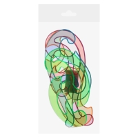 Набор лекал 4 штуки Calligrata, прозрачные, цветные, МИКС Набор лекал 4 штуки Calligrata, прозрачные, цветные, МИКС