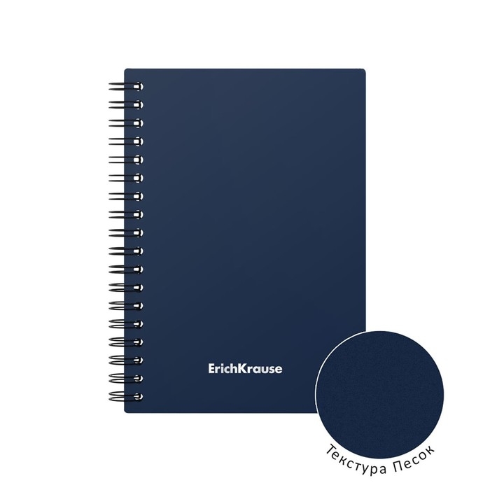 Тетрадь на спирали А6, 60 листов в клетку, ErichKrause Classic, пластиковая обложка, блок офсет 100% белизна, МИКС (1 вид в спайке)