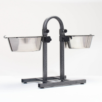 Регулируемая разноуровневая подставка 40 см с 2 мисками по 4 л Регулируемая разноуровневая подставка 40 см с 2 мисками по 4 л