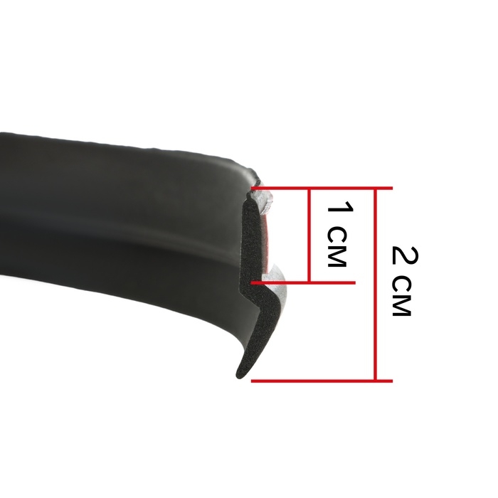 Уплотнитель двери в автомобиль, Z-образный, самоклеящийся, 5 м, черный Уплотнитель двери в автомобиль, Z-образный, самоклеящийся, 5 м, черный