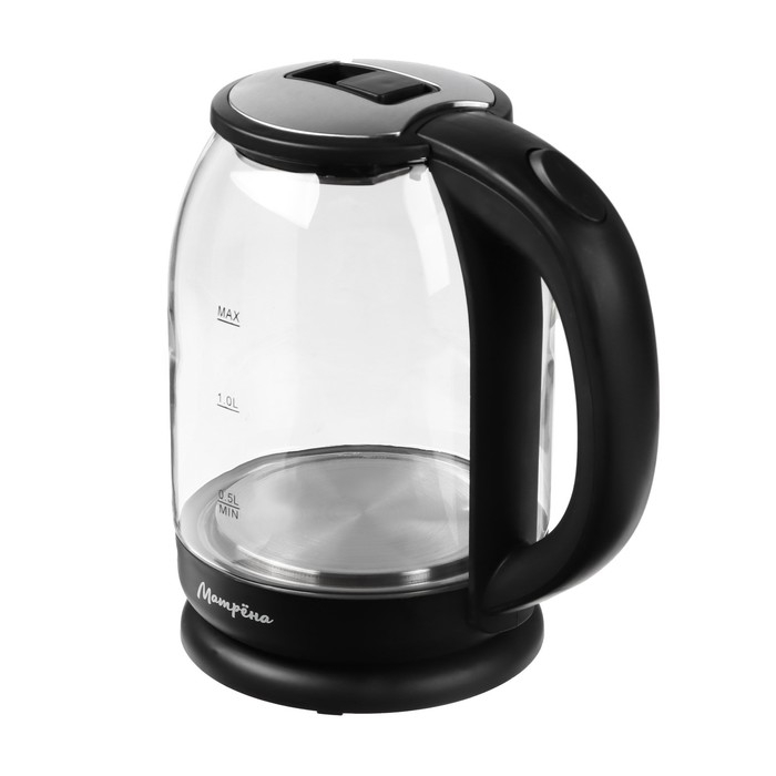 Чайник электрический Чайник электрический "Матрёна" MA-154, стекло, 1.8 л, 1500 Вт, чёрный