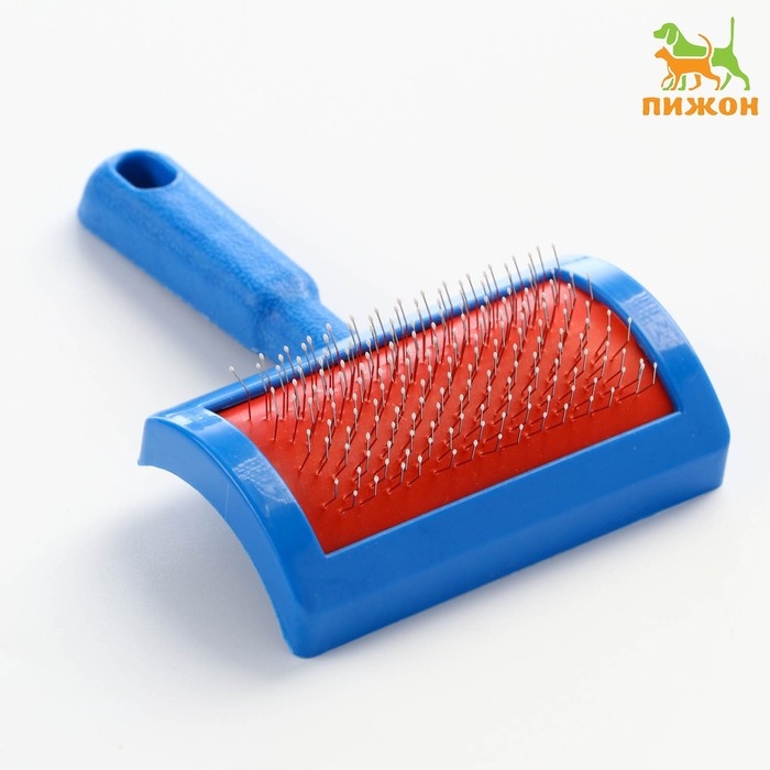 Пуходерка полукруглая малая с каплями, 8,5 х 13 см, синяя Пуходерка полукруглая малая с каплями, 8,5 х 13 см, синяя