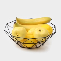 Фруктовница Доляна &laquo;Геометрия&raquo;, 26&times;26&times;8 см, цвет чёрный