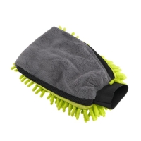 Варежка для мытья авто CARTAGE, 25&times;19 см, двухсторонняя, зелено-серая