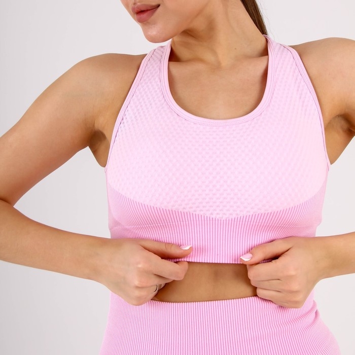 Топ женский спортивный ананас, цвет розовый, SL Russian Brand, р-р XL Топ женский спортивный ананас, цвет розовый, SL Russian Brand, р-р XL