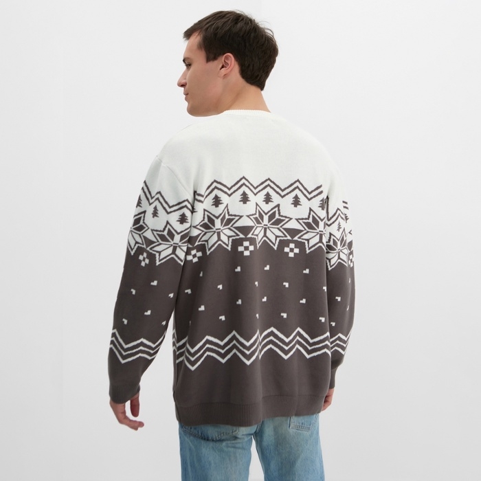 Новый год. Джемпер вязаный KAFTAN Scandinavia размер 56, серый Новый год. Джемпер вязаный KAFTAN Scandinavia размер 56, серый